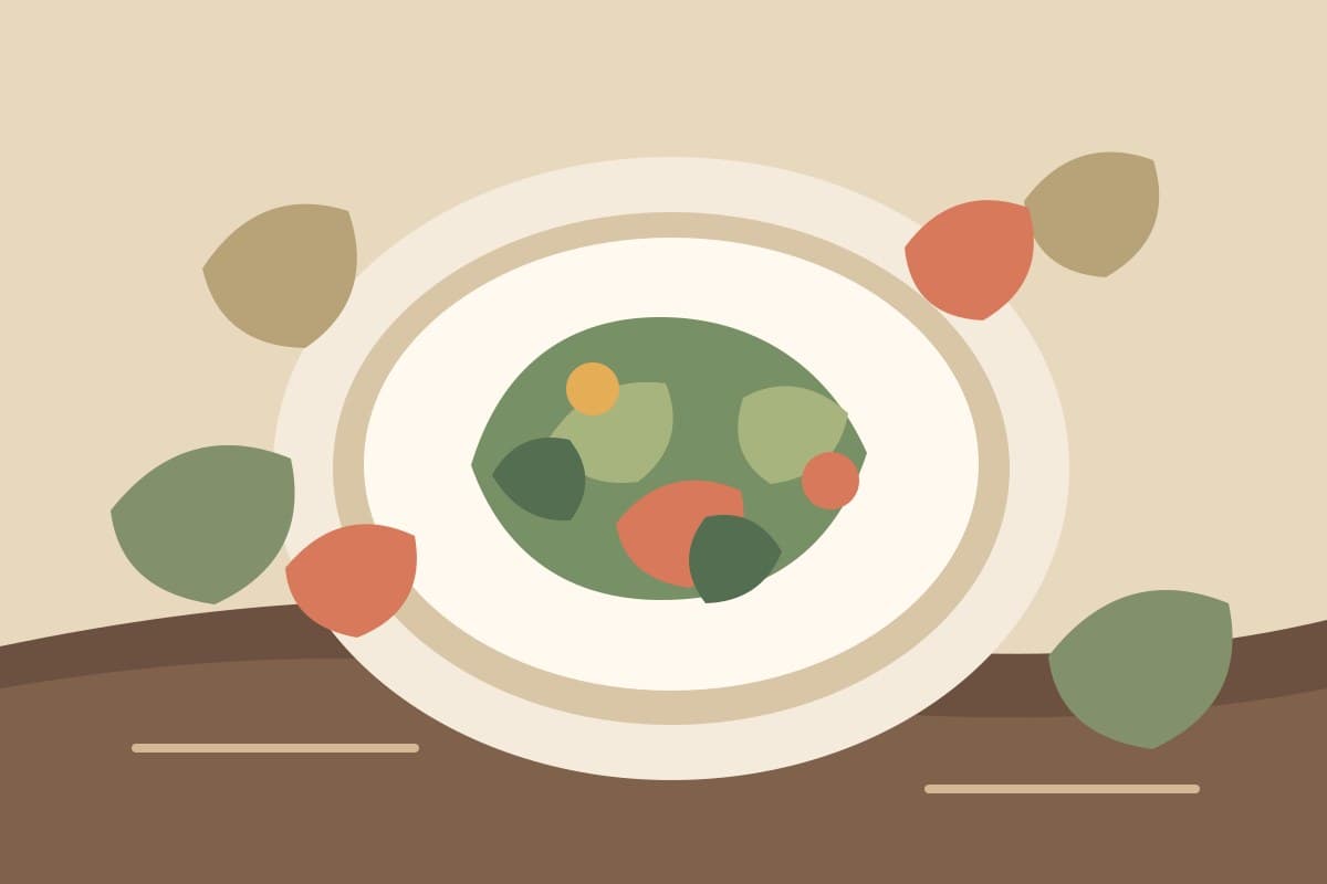 A restaurant table set with a fresh meal